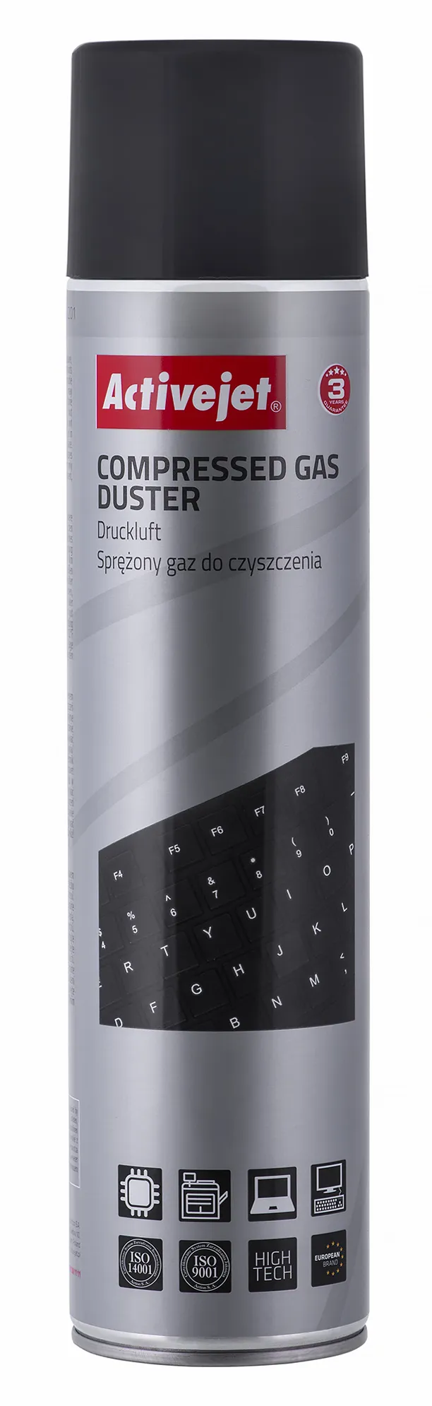 Activejet AOC-201 Sprężone powietrze (600 ml). Powietrze w sprayu do czyszczenia, łatwo czyści trudno dostępne miejsca