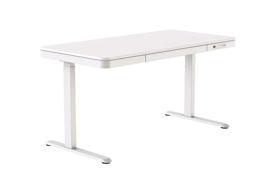 Activejet Biurko z elektryczną regulacją wysokości ET119S biały. Wymiar blatu 120x60 cm