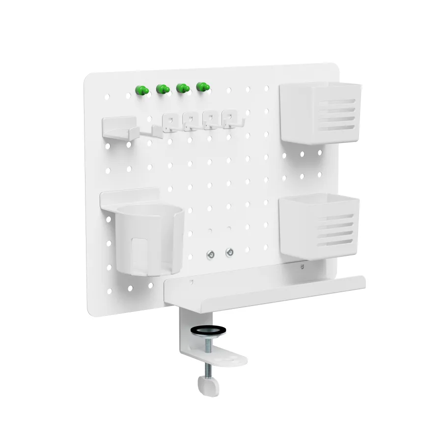 Activejet Organizer na biurko APB-002W. Obrotowa tablica perforowana. Kolor szaro biały