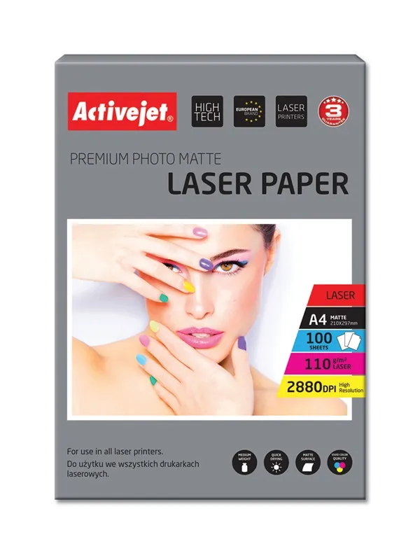 Activejet AP4-110M100L Papier fotograficzny matowy; A4; 100 szt