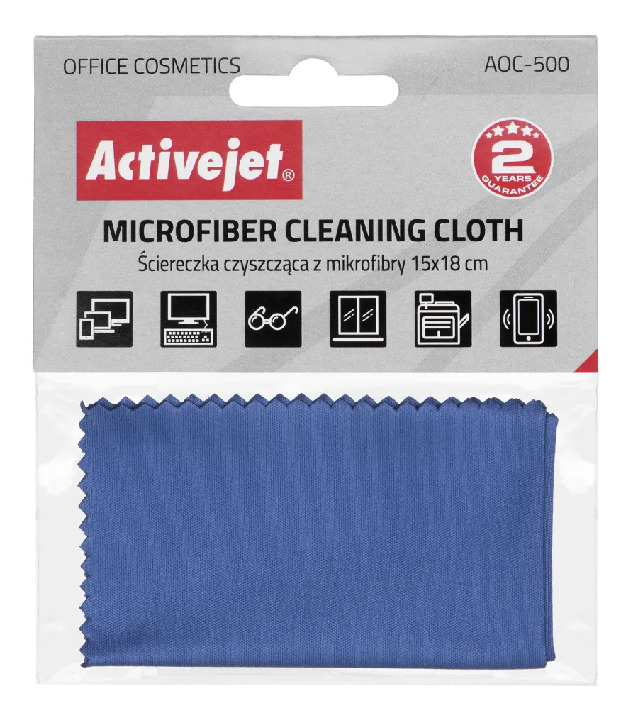 Activejet AOC-500 Ściereczka czyszcząca z mikrofibry 15x18cm