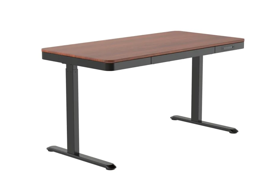 Activejet Biurko z elektryczną regulacją wysokości ET119W-C czarny/orzech. Wymiar blatu 140 x 70 cm