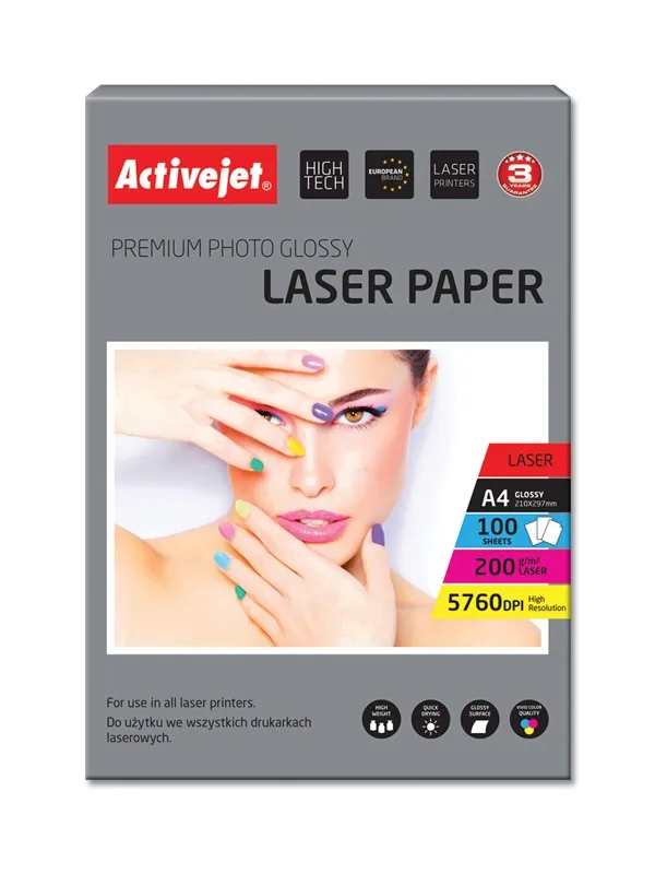 Activejet AP4-200G100L Papier fotograficzny błyszczący; A4; 100 szt