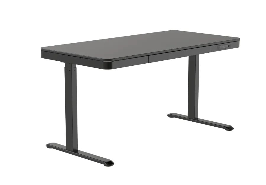 Activejet Biurko z elektryczną regulacją wysokości ET119W-C czarny. Wymiar blatu 140 x 70 cm